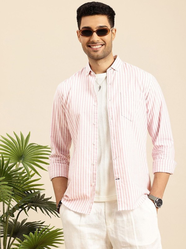 Men Regular Fit Striped Casual Shirt